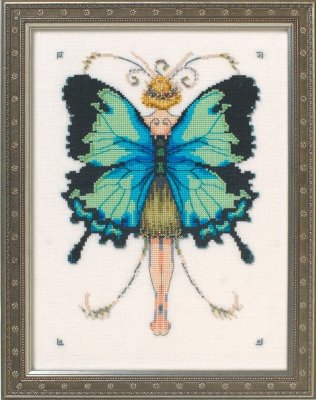 NC241 Miss Goss Swallowtail//Махаон. Схема для вышивки крестом на бумаге Nora Corbett - 1