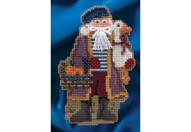 вышивка гладью MH204302 Веселый Рождественский Санта. Набор для вышивки в смешанной технике Mill Hill