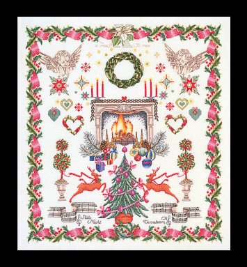 2077 Christmas Design Linen. Набор для вышивки крестом Thea Gouverneur - 1