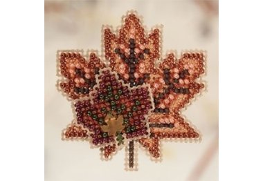 вышивка гладью MH180202 Кленовые листья. Набор для вышивки в смешанной технике Mill Hill