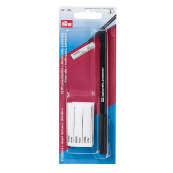 611795 Етикетки для білизни з маркувальним олівцем чорного кольору, Prym - 1