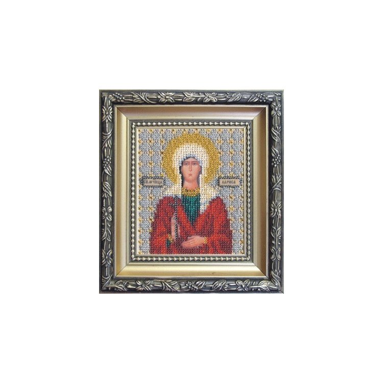 Б-1081 Икона святая мученица Лариса Набор для вышивки бисером - 1