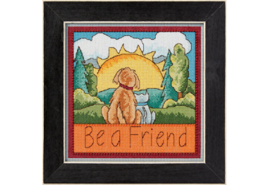 вышивка гладью ST152313 Будь другом. Набор для вышивки в смешанной технике Mill Hill