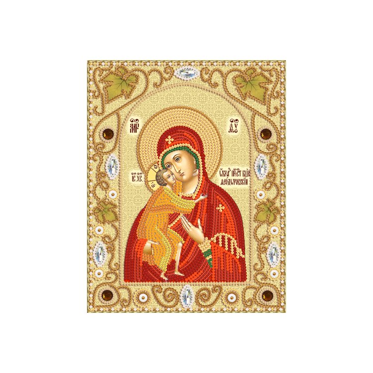 НИК-5320 Феодоровская икона Божией Матери. Набор для вышивки бисером Маричка - 1