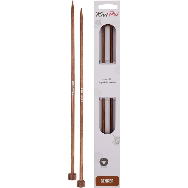 31167 Спиці прямі Ginger KnitPro, 30 см, 5.00 мм - 1