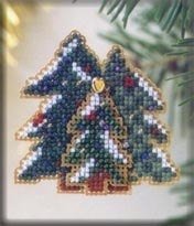 h106 Зимний лес. Набор для вышивки в смешанной технике Mill Hill - 1