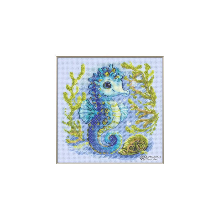 A1038 Детеныш морского конька. Набор для вышивки крестиком AINE - 1