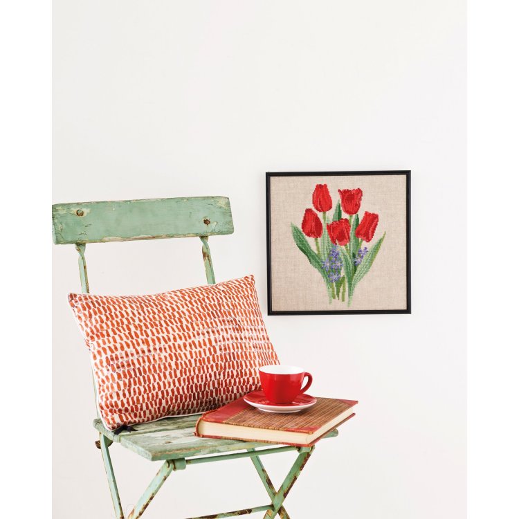 12-1452 Красные тюльпаны (Red tulips. Набор для вышивания крестом PERMIN - 1 12-1452 Красные тюльпаны (Red tulips. Набор для вышивания крестом PERMIN - 1