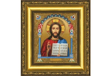 наборы для вышивания бисером Б-1203 Икона Господа Вседержителя Набор для вышивки бисером