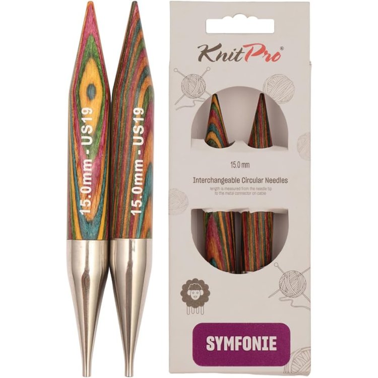 20414 Спицы съемные Symfonie Wood KnitPro, 15.00 мм - 1