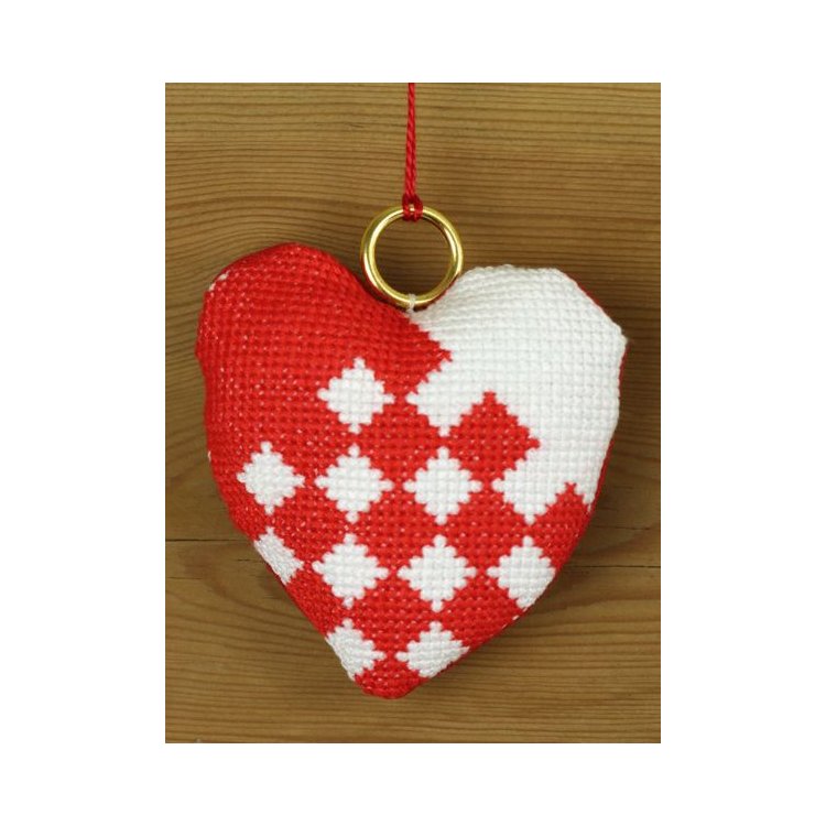 01-6250 Сплетенное сердце. Набор для вышивания крестом PERMIN - 1