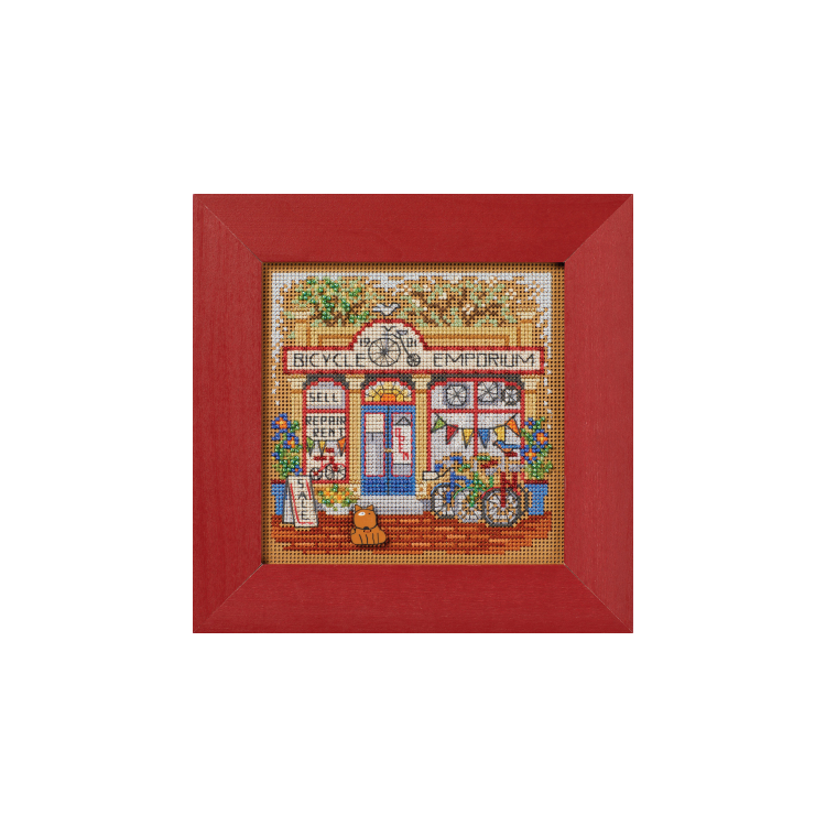 MH142412 Велосипедний салон. Набір для вишивки в змішаній техниці Mill Hill - 1