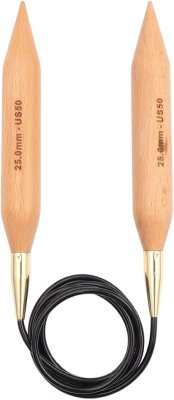 35374 Спицы круговые Jumbo Birch KnitPro, 120 см, 25.00 мм - 1