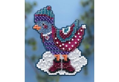 вишивка гладдю MH184303 Зимовий птах. Набір для вишивки в змішаній техніці Mill Hill вишивка гладдю MH184303 Зимовий птах. Набір для вишивки в змішаній техніці Mill Hill