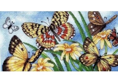 наборы для вышивки крестом 4492 Летние бабочки. Набор для вышивки крестом Classic Design