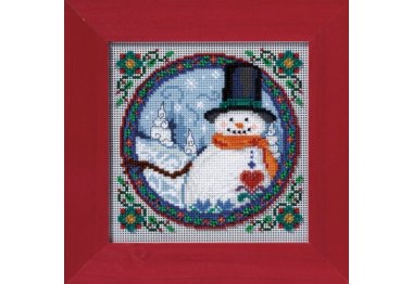 вышивка гладью JS149102 Южный снеговик. Набор для вышивки в смешанной технике Mill Hill