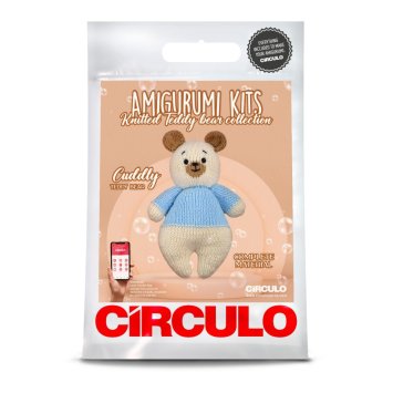 1 AMIGURUMI KIT - KNITTED TEDDY BEAR Cuddly. Набор для вязания игрушки - 1