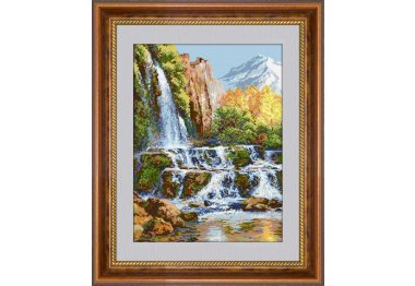  30115 Пейзаж с водопадом. Набор для рисования камнями