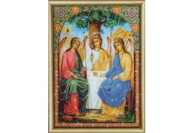 алмазная вышивка КС-180 Икона Пресвятой Троицы Набор картина стразами