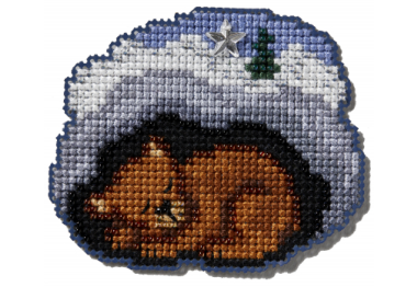 вишивка гладдю MH182436 Зимова сплячка. Набір для вишивки в змішаній техниці Mill Hill