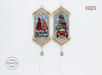 1023 Пригоди гномів. Набір для вишивки хрестиком Фрузелок - 1