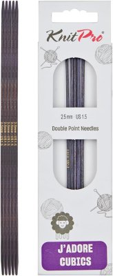 19003 Спицы носочные 2.50 мм J'adore Cubics KnitPro 15 см - 1 19003 Спицы носочные 2.50 мм J'adore Cubics KnitPro 15 см - 1