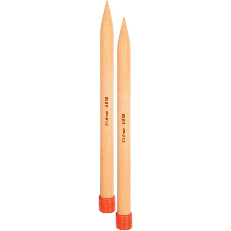 35290 Спицы прямые Jumbo Birch KnitPro, 40 см, 20.00 мм - 1 35290 Спицы прямые Jumbo Birch KnitPro, 40 см, 20.00 мм - 1