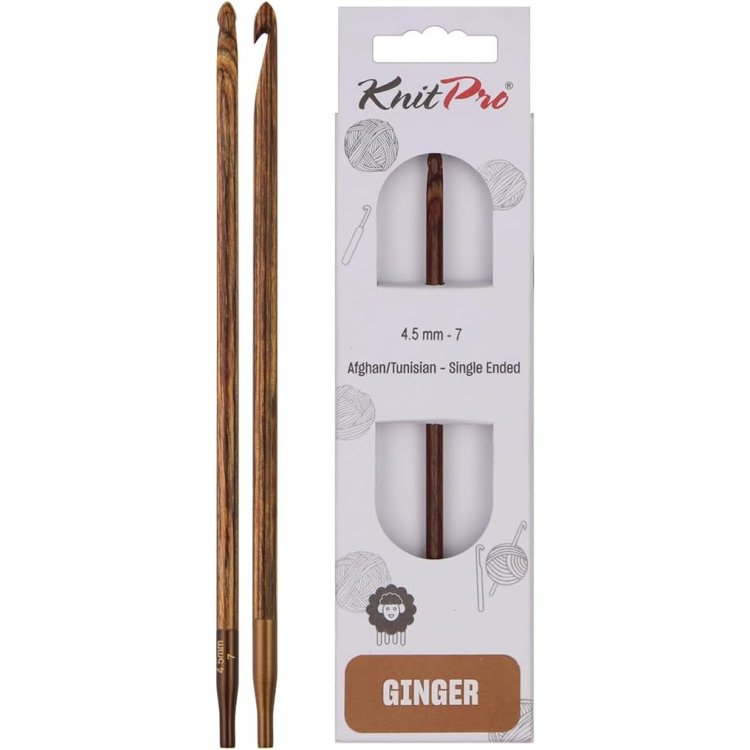 31264 Крючок односторонній туніський з`ємний Ginger KnitPro, 4.50 мм - 1 31264 Крючок односторонній туніський з`ємний Ginger KnitPro, 4.50 мм - 1