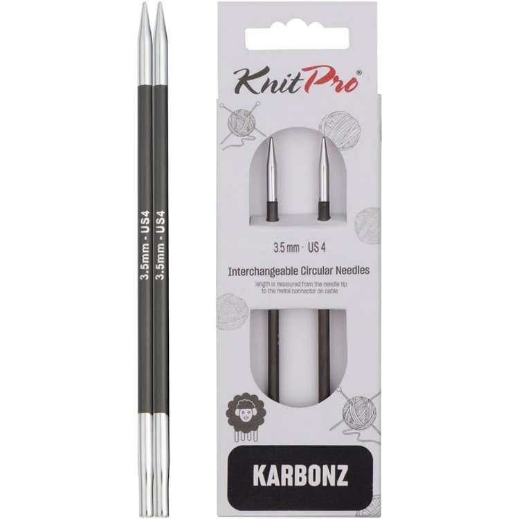 41323 Спиці знімні короткі Karbonz KnitPro 3.50 мм - 1 41323 Спиці знімні короткі Karbonz KnitPro 3.50 мм - 1