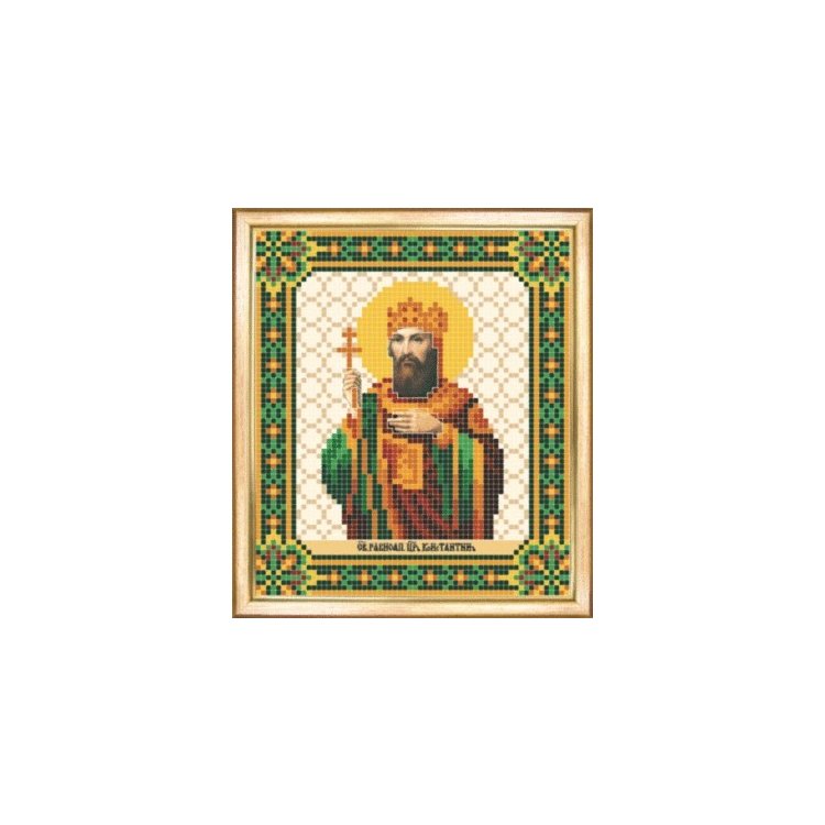 СБИ-084 Именная икона святой равноапостольный царь Константин. Схема для вышивания бисером - 1