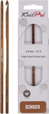 31243 Крючок односторонній Ginger KnitPro, 4.00 мм - 1 31243 Крючок односторонній Ginger KnitPro, 4.00 мм - 1