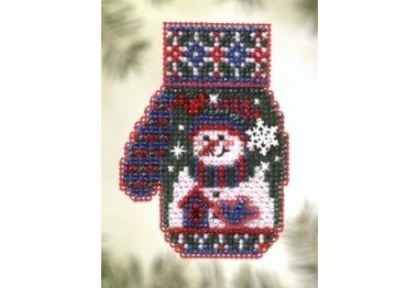 вишивка гладдю MHCM53 ' Сад Сніговика. Набір для вишивки в змішаній техниці Mill Hill