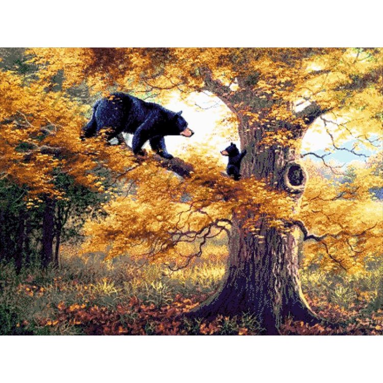 43-4880-М Медведи на дереве. Набор Для вышивки бисером ТМ Токарева А. - 1