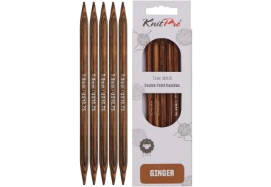 спиці для в'язання 31315 Спиці шкарпеткові Ginger KnitPro, 12,5 см, 7.00 мм