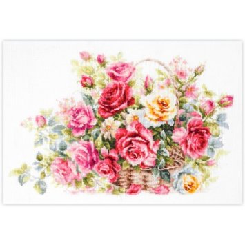 70-19 Кошик з трояндами. Набір для вишивки хрестом Magic Needle - 1