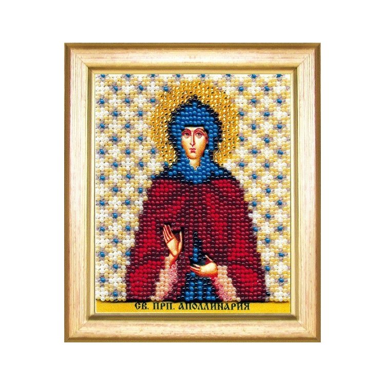 Б-1187 Икона святая преподобная Апполинария Набор для вышивки бисером - 1