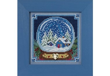 вишивка гладдю MH141734 Снігова куля. Набір для вишивки в змішаній техніці Mill Hill