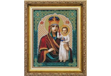 наборы для вышивки крестом №523  Икона Образ Пресвятой Богородицы Призри на смирение Набор для вышивания крестом