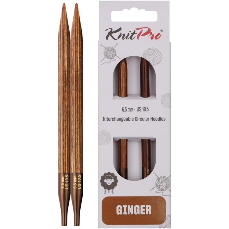 31230 Спиці з`ємні короткі Ginger KnitPro, 6.50 мм - 1 31230 Спиці з`ємні короткі Ginger KnitPro, 6.50 мм - 1