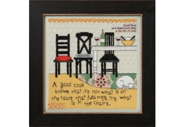 вышивка гладью CG302104 В стульях. Набор для вышивки в смешанной технике Mill Hill