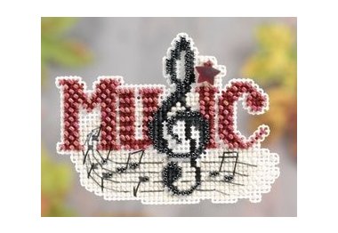 вышивка гладью MH181204 Музыка. Набор для вышивки в смешанной технике Mill Hill