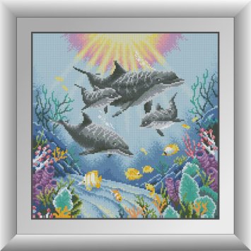 30659 Сімейство дельфінів. Набір для малювання камінням Dreamart - 1
