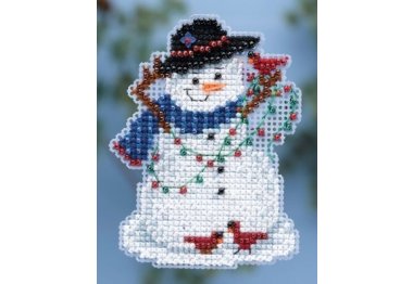 вишивка гладдю MH184301 Снігові веселощі. Набір для вишивки в змішаній техніці Mill Hill вишивка гладдю MH184301 Снігові веселощі. Набір для вишивки в змішаній техніці Mill Hill