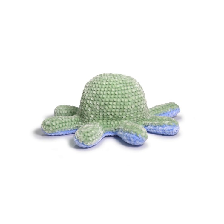 1 AMIGURUMI KIT - REVERSIBLE OCTOPUS Hydrangea &amp; Neo Mint. Набор для вязания игрушки - 5
