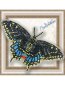 BGP-003 3D Бабочка Черный Махаон. Набор для вышивки бисером ТМ Вдохновение - 1