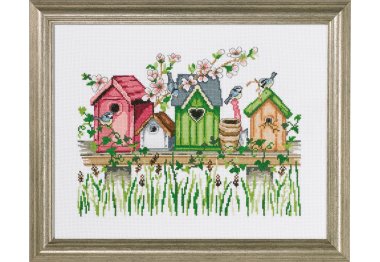  92-0310 Полка для скворечников (Birdhouse shelf. Набор для вышивания крестом PERMIN