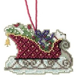 MH161734 Вечнозеленые санки. Набор для вышивки в смешанной технике Mill Hill - 1