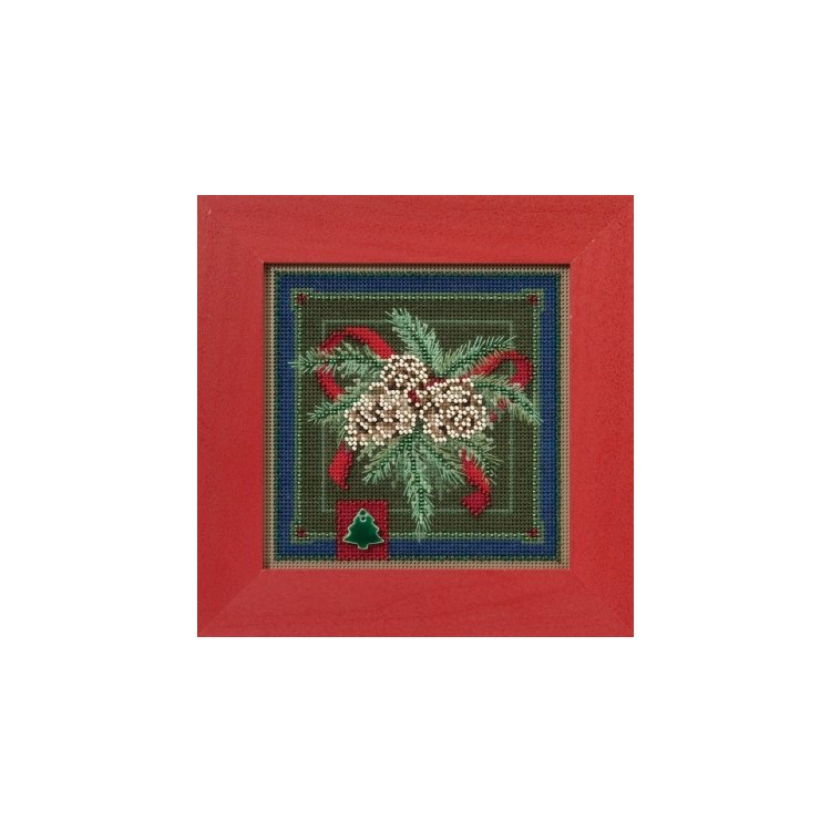 MH141634 Праздничная сосна. Набор для вышивки в смешанной технике Mill Hill - 1