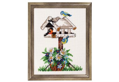 92-7100 Годівниця (Birdtable. Набір для вишивання хрестом PERMIN 92-7100 Годівниця (Birdtable. Набір для вишивання хрестом PERMIN