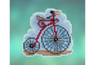 вишивка гладдю MH182011 Вінтажний велосипед. Набір для вишивки в змішаній техниці Mill Hill вишивка гладдю MH182011 Вінтажний велосипед. Набір для вишивки в змішаній техниці Mill Hill